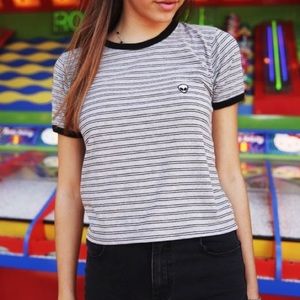 Brandy Melville Nadine striped alien patch top